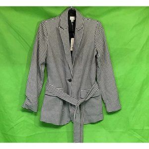 A New Day Belted Single Button Coat - Houndstooth - XSmall